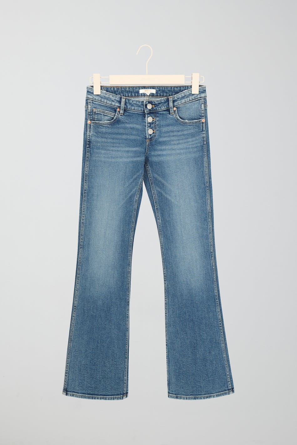 Gina Tricot - Flare button jeans tall - bootcut- Blue - 152 - Female