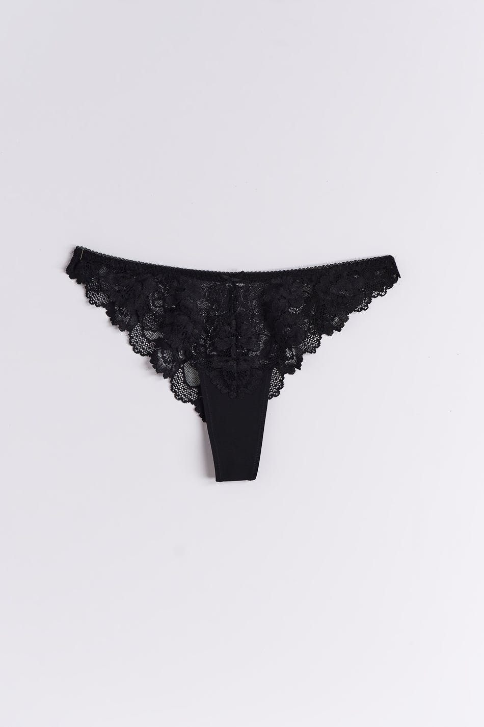 Lace string - Black - Women - Gina Tricot