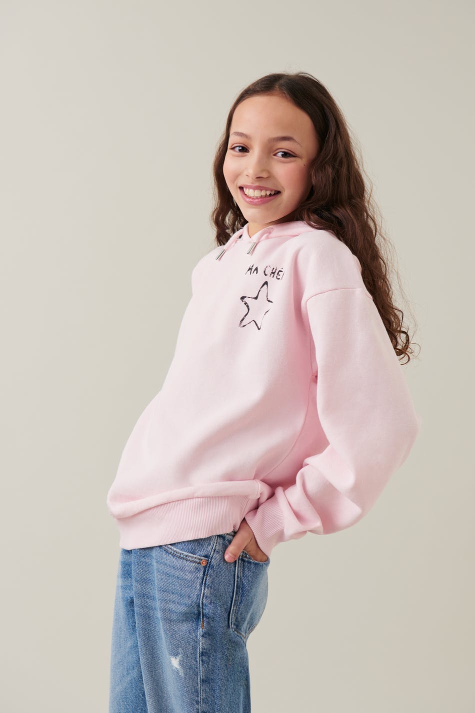 Gina Tricot - Y basic hood - young-tops - Pink - 170 - Female