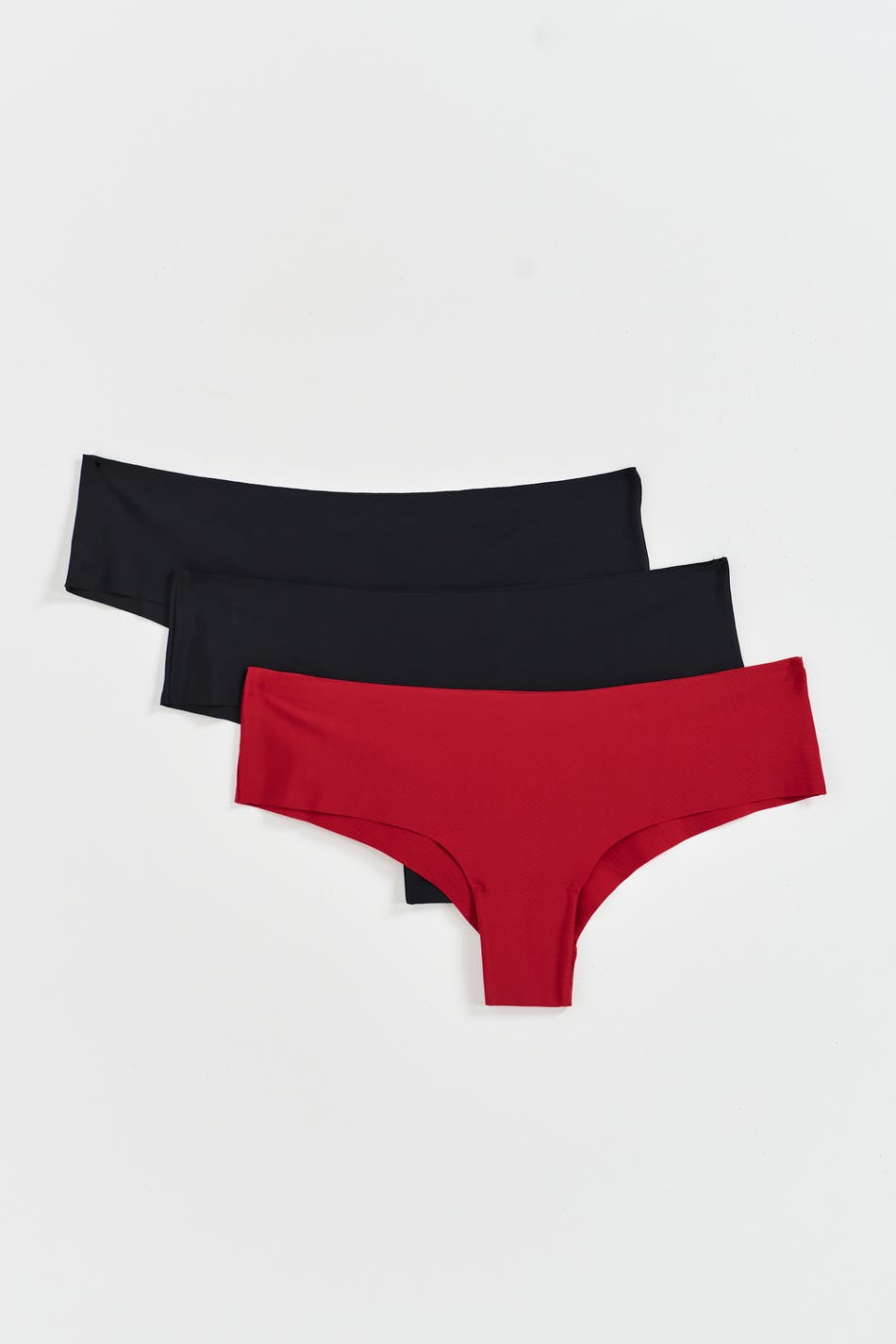 Gina Tricot - 3-pack invisible brazilian - trosor-3-pack - Red - XL - Female