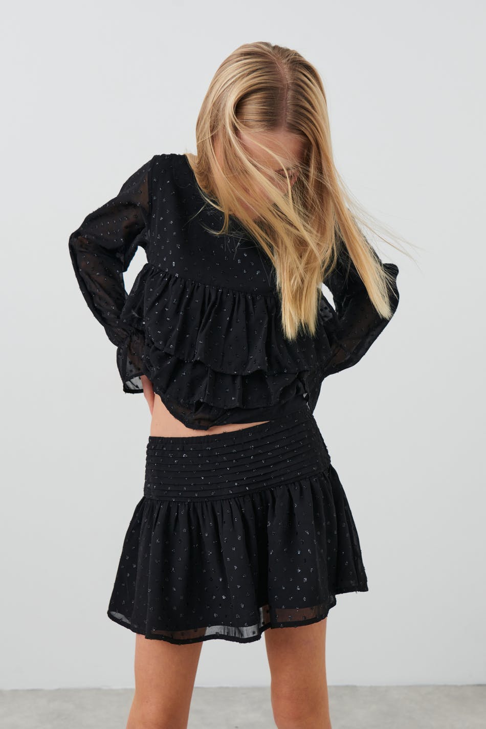 Gina Tricot - Y low waist skirt - Nederdele- Black - 146/152 - Female