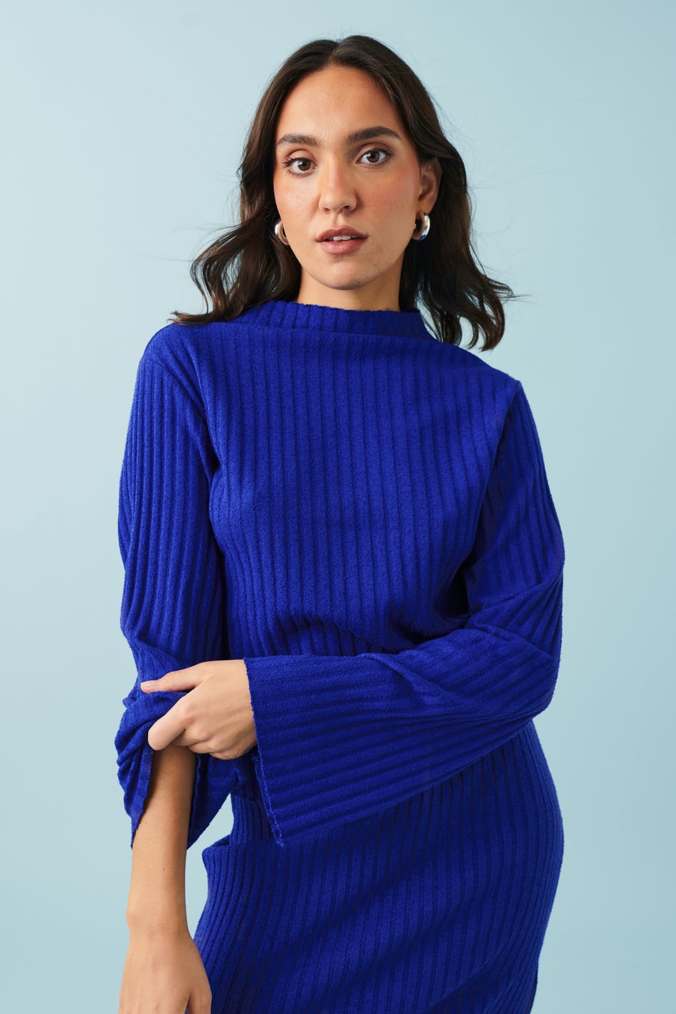 Läs mer om Gina Tricot - Rib sweater - collegetröjor - Blue - S - Female