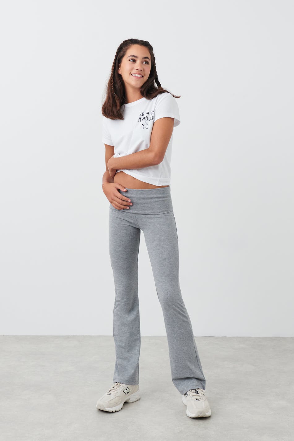 Gina Tricot - Yoga leggings - young-yoga-pants - Grey - 146/152 - Female