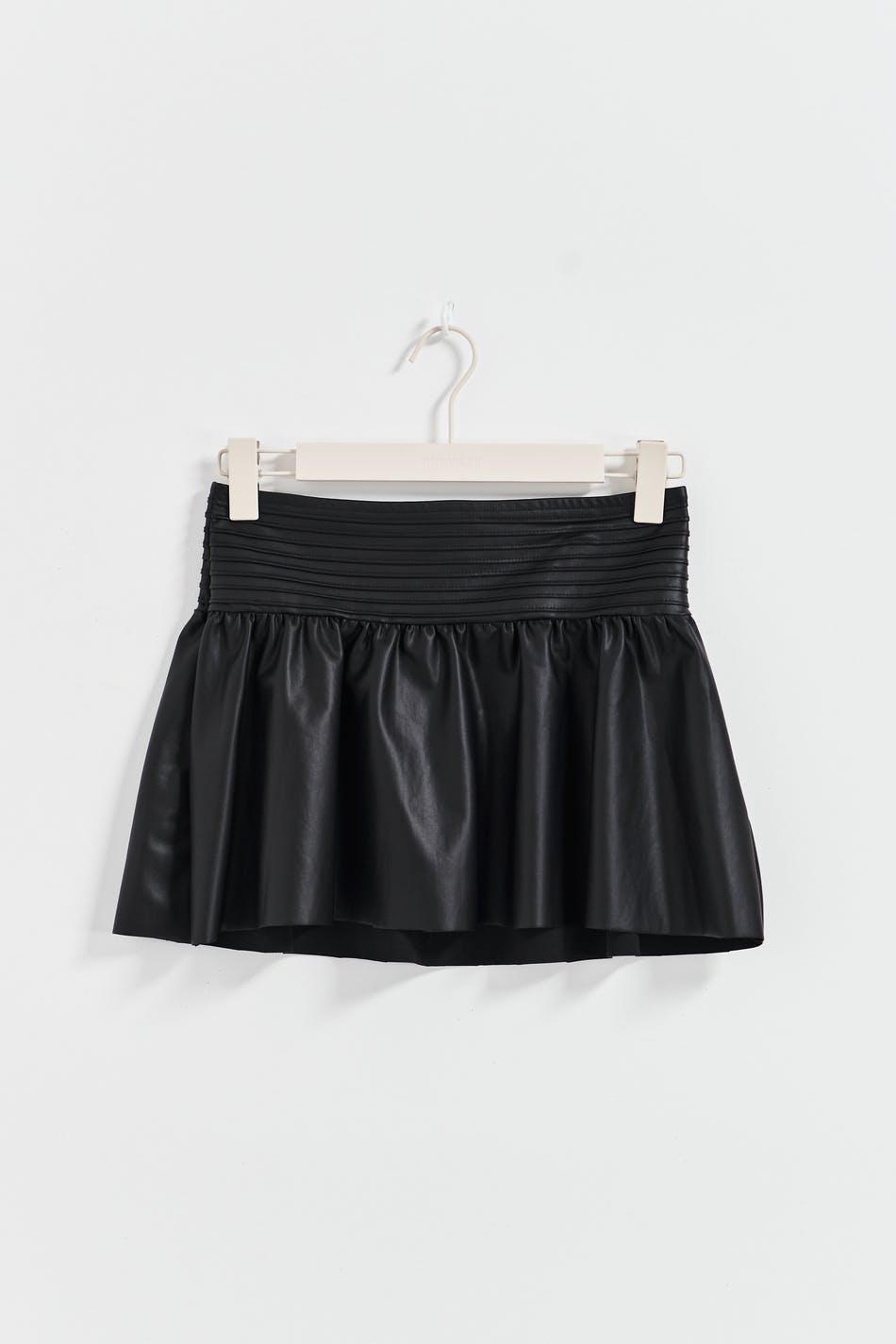  YOOTIKO Black Mini Leather Skirt High Waist Pleated Skater  Skirts Short Sexy Faux Leather Club Wear : Clothing, Shoes & Jewelry