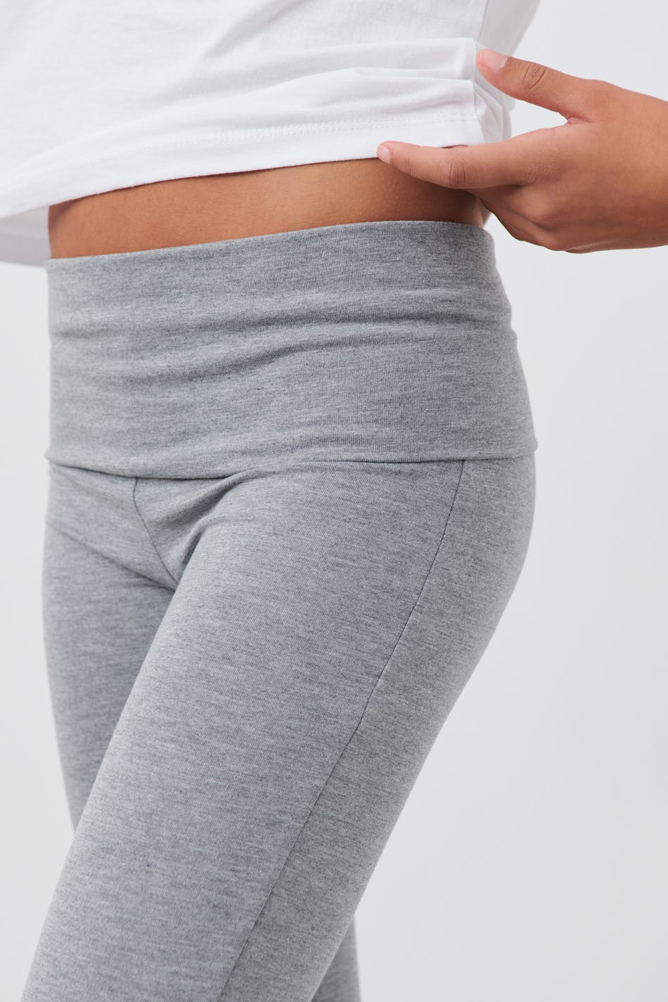 Women's Sexy Yoga Leggings - Gray and Black / High Waisted