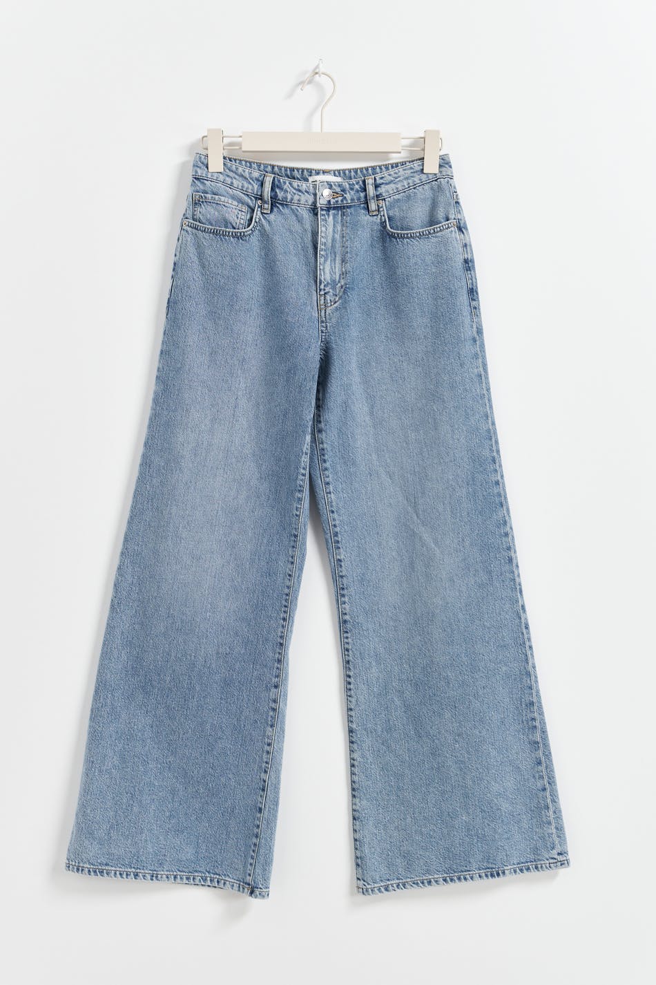 Läs mer om Gina Tricot - Super wide petite jeans - wide jeans - Blue - 38 - Female