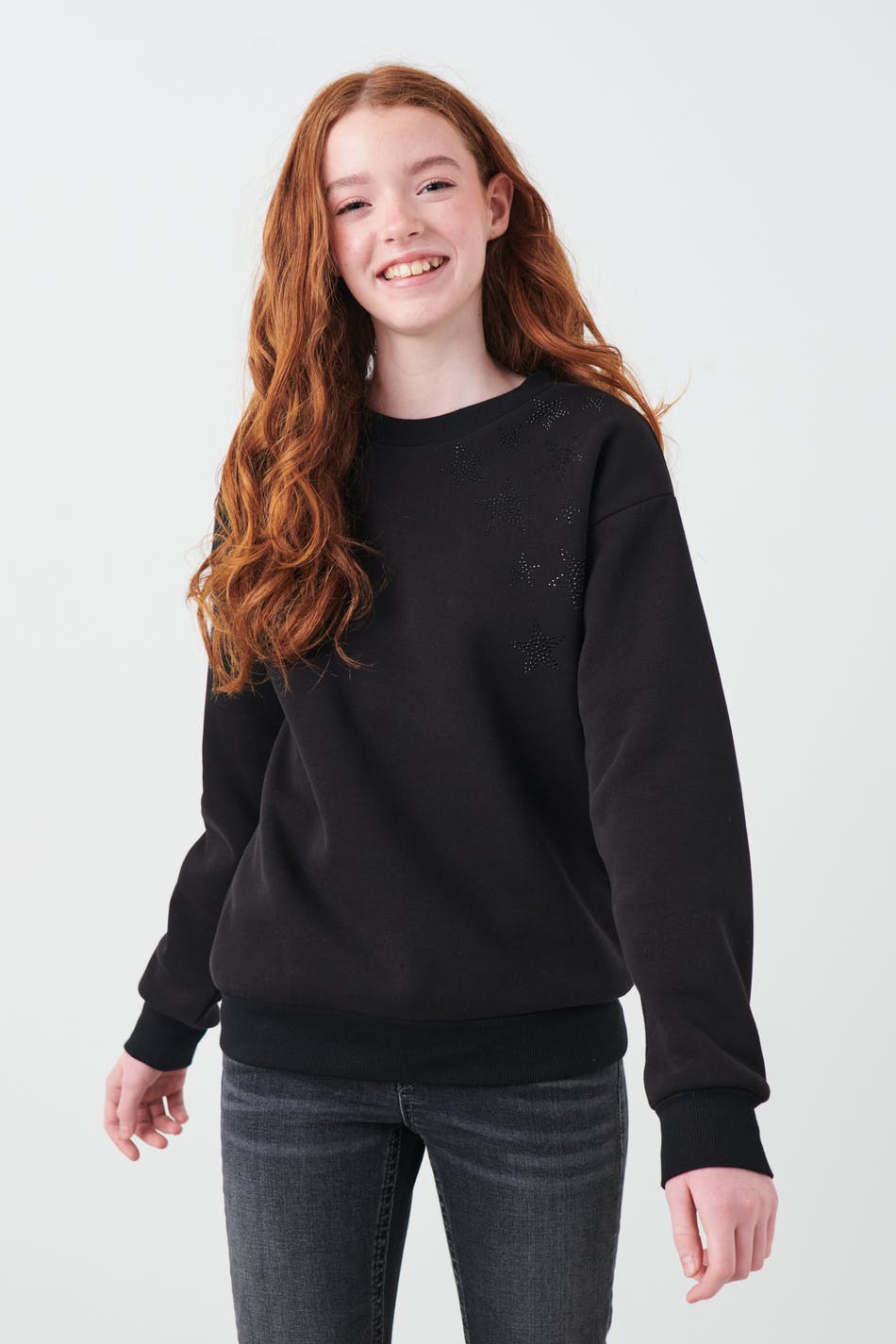 Gina Tricot - Y basic sweater - young-tops - Black - 146/152 - Female