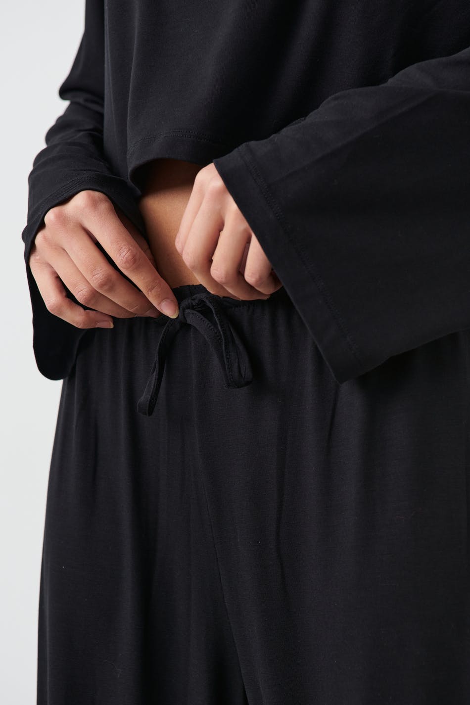 Black Drawstring Trousers by Maison Margiela on Sale