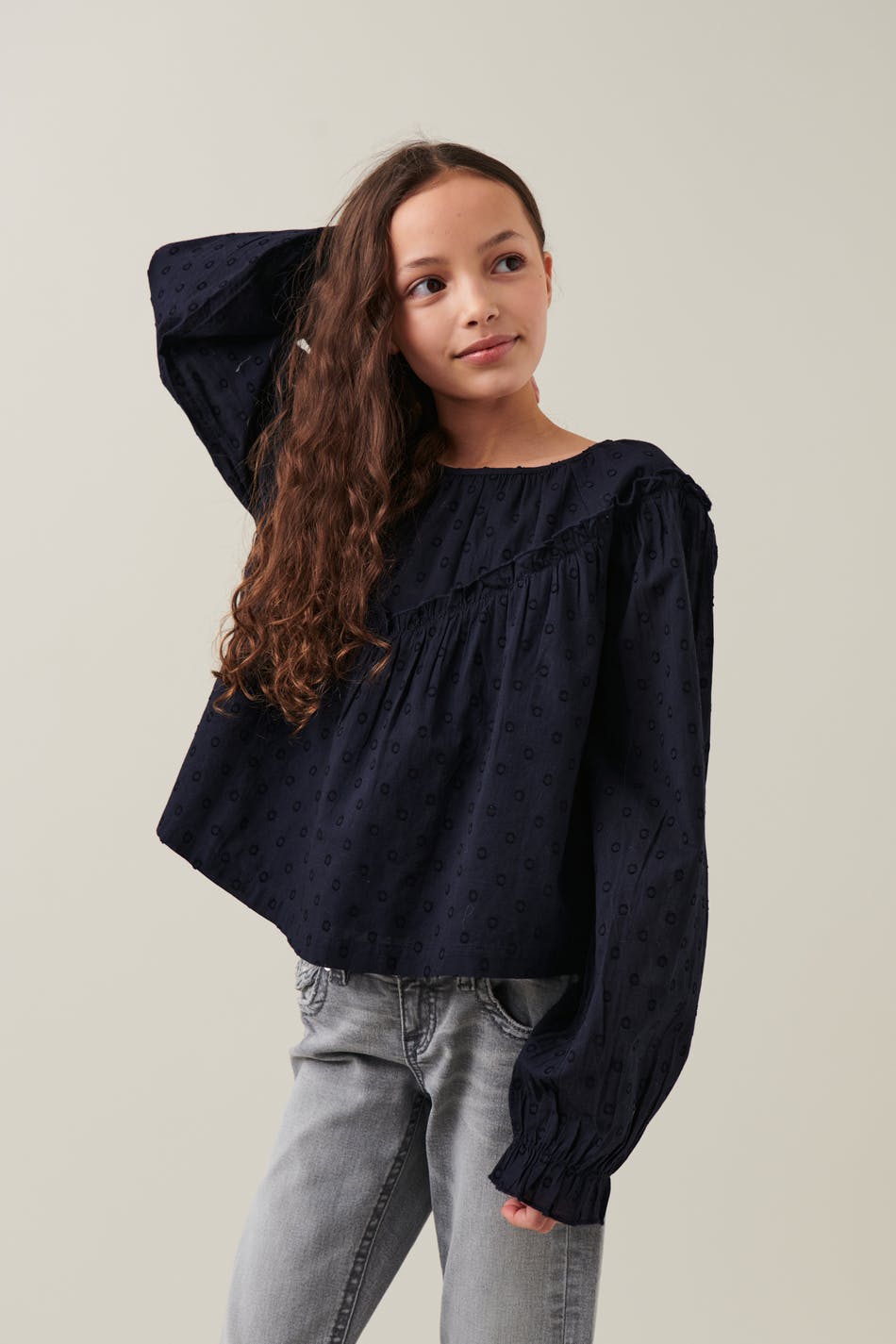 Gina Tricot - Y v blouse - young-tops - Blue - 158/164 - Female