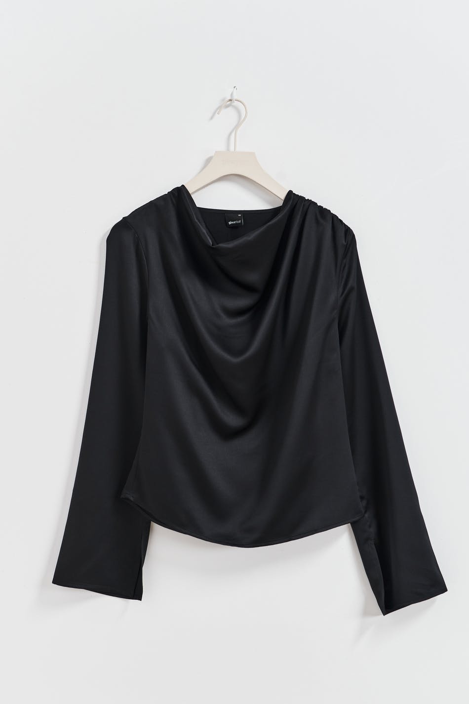 Buy London Rag Black Long Sleeve Satin Shirt Blouse Online