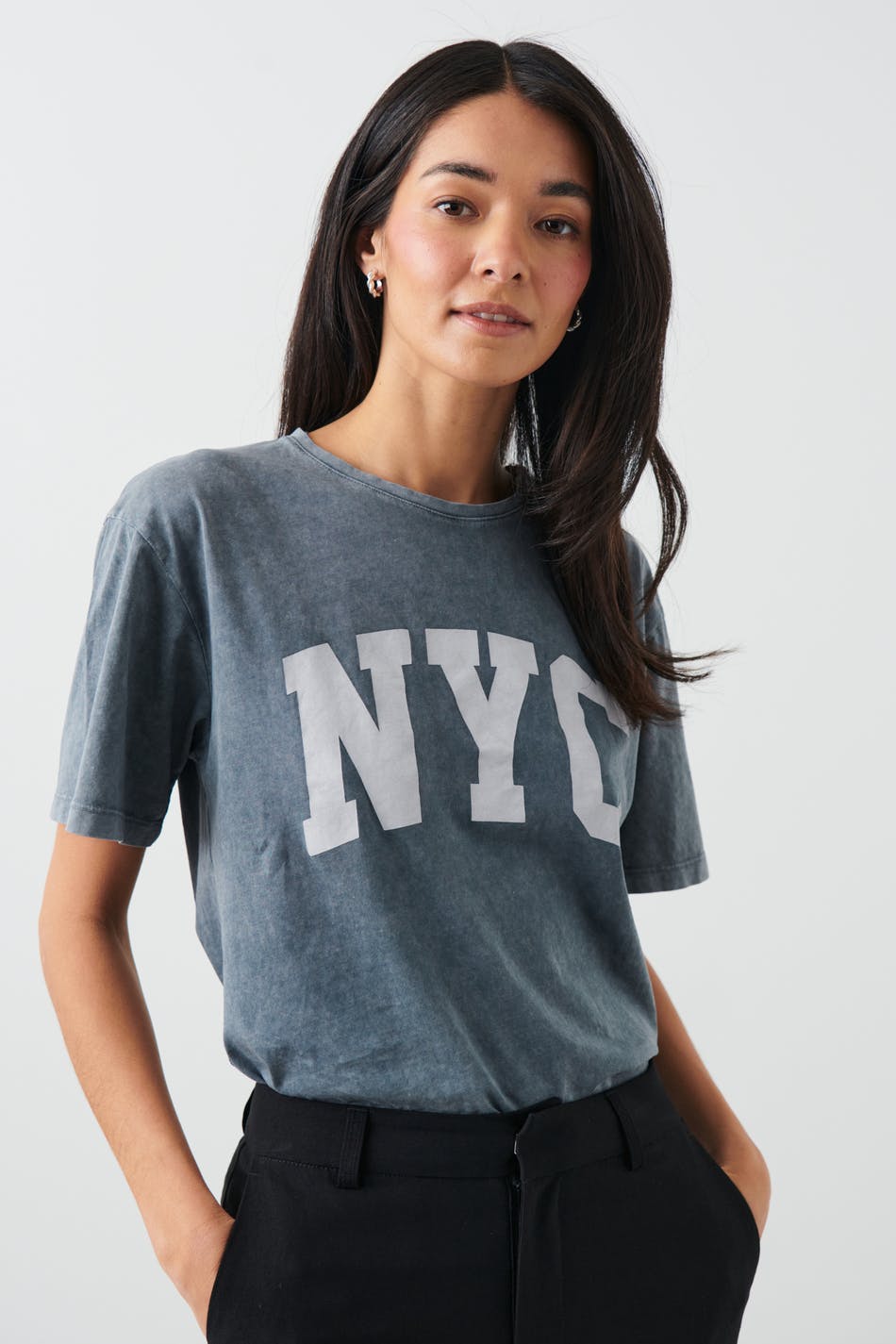 Gina Tricot - Printed tee - t-shirts - Black - L - Female