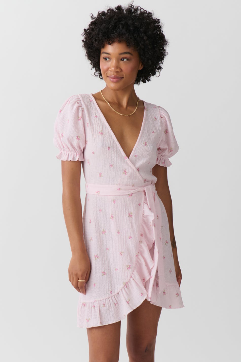  Gina Tricot- Wrap dress - wickelkleider- Pink - S- Female