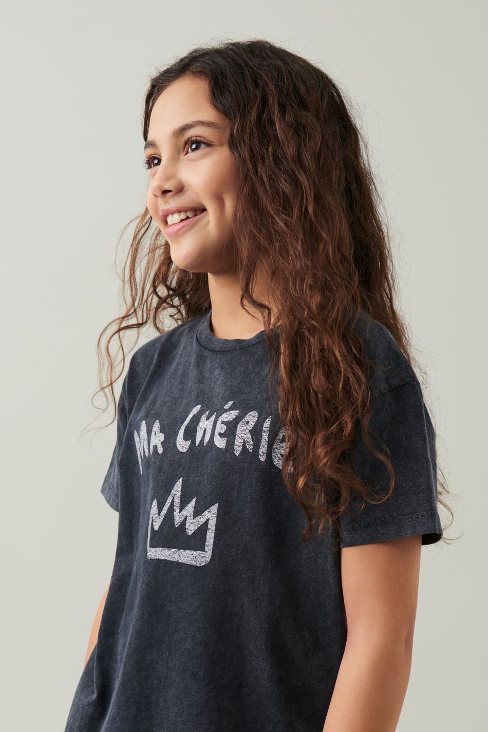 Läs mer om Gina Tricot - Y chunky tee - young-tops - Grey - 146/152 - Female