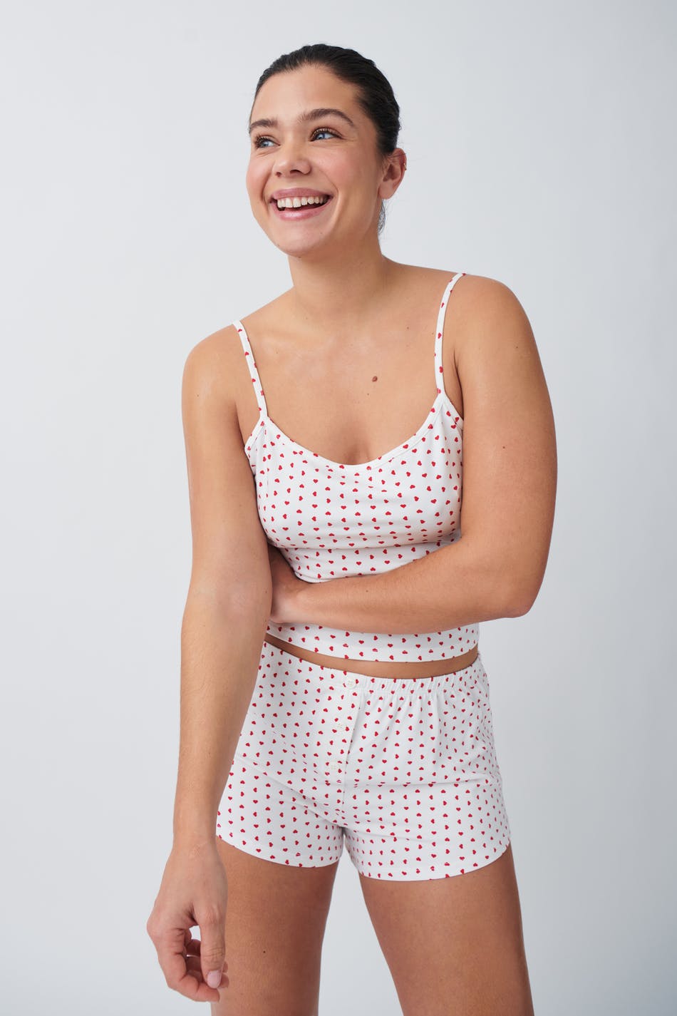 Gina Tricot - Soft pyjamas shorts - pyjamas - White - S - Female