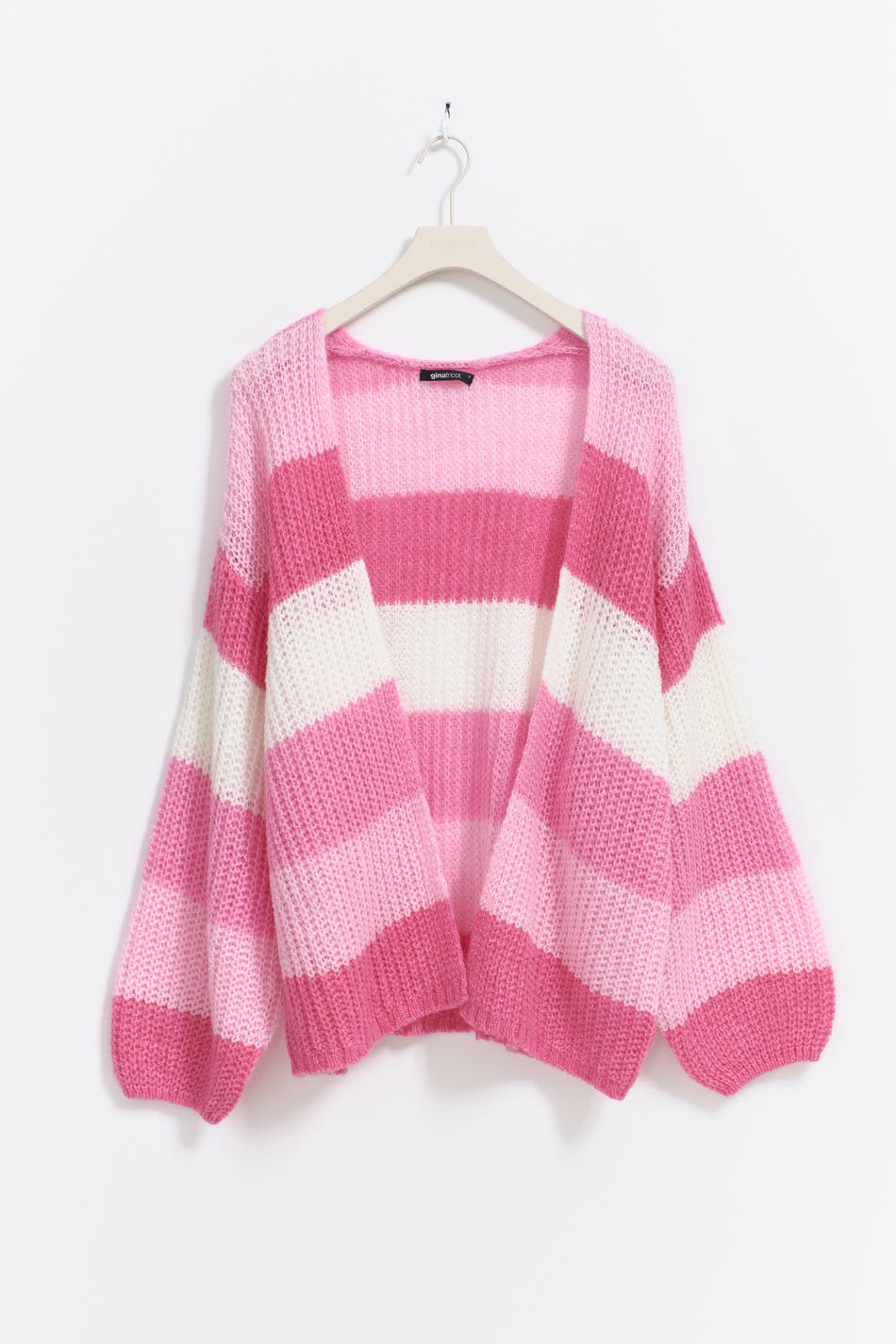  Gina Tricot- Knitted chunky cardigan - Cardigans- Pink - XL- Female