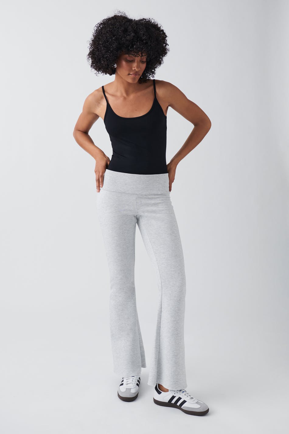 Y low waist yoga leggings - Grå - Gina Tricot