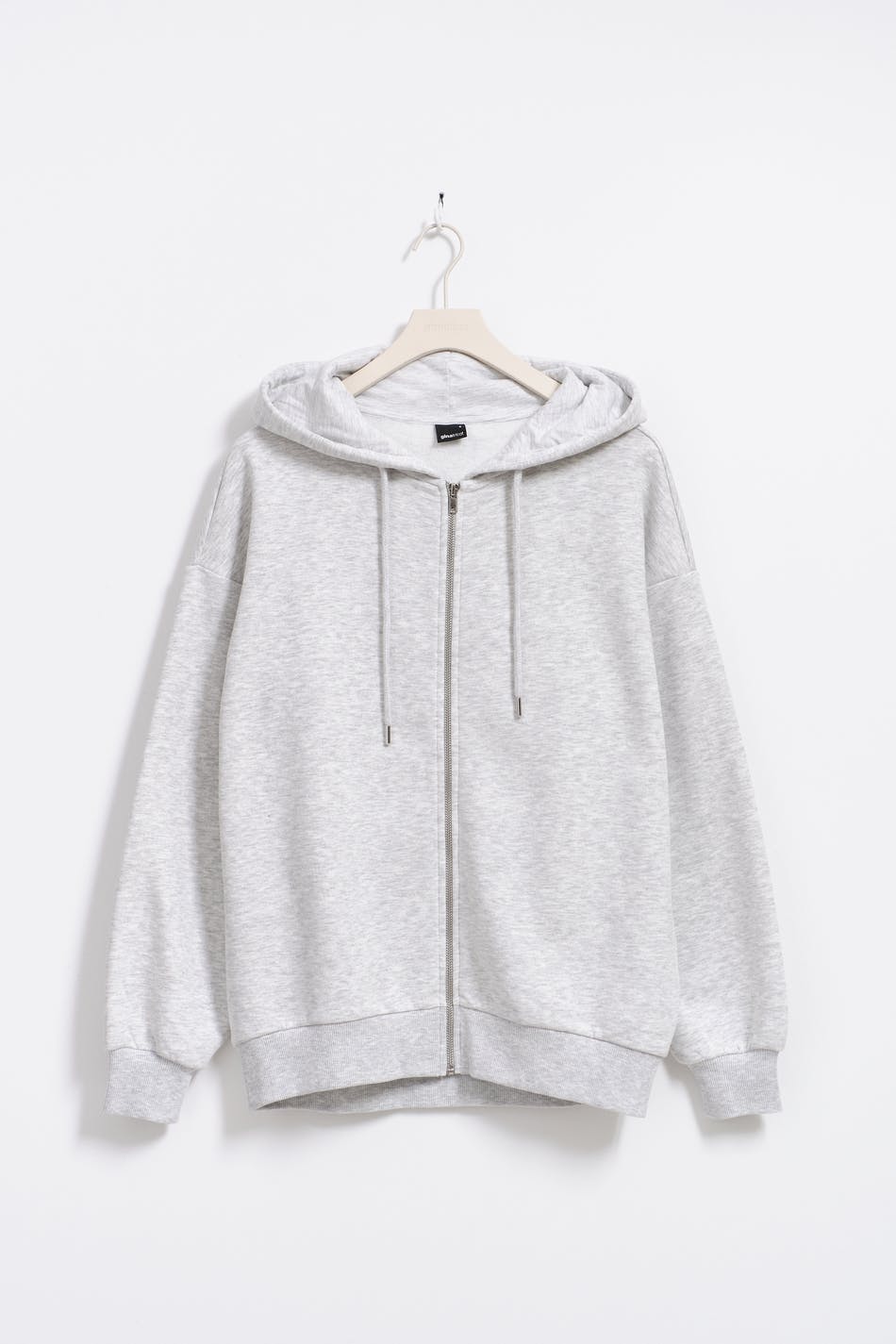 Oversized zip hoodie - Grey - Women - Gina Tricot