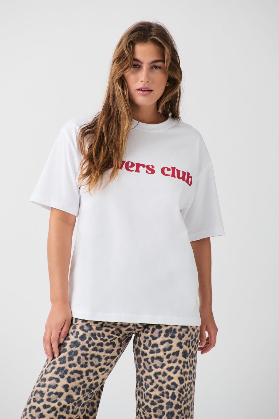 Läs mer om Gina Tricot - Oversized print tee - t-shirts - White - L - Female