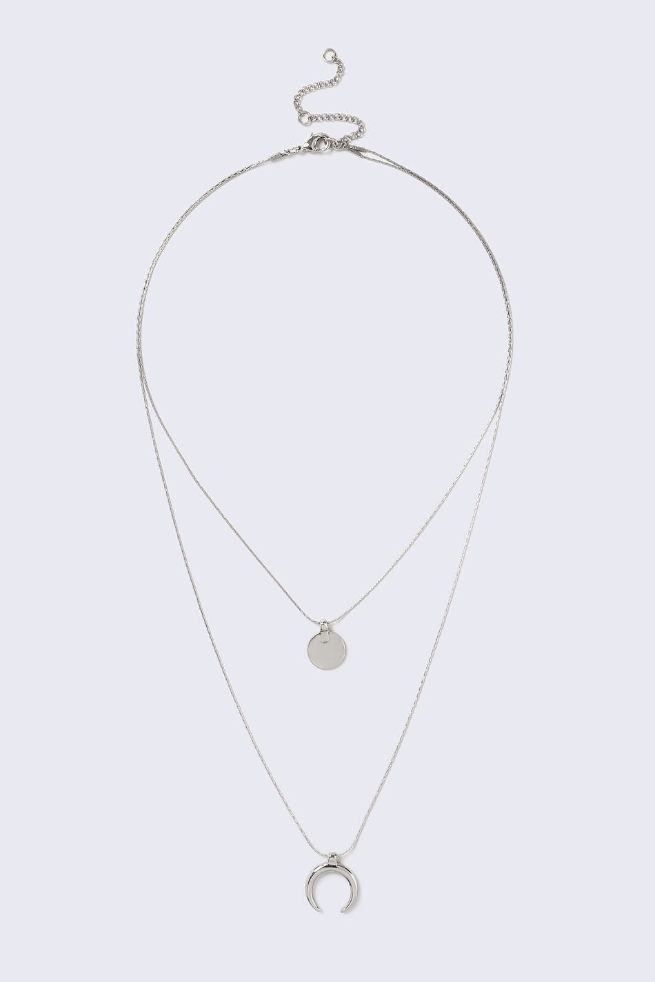 Ved daggry Træts webspindel Royal familie Silver Look Layered Necklace - smykker - Gina Tricot