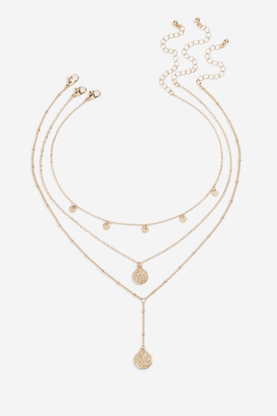 GOLD COIN Y-NECK CHOKER