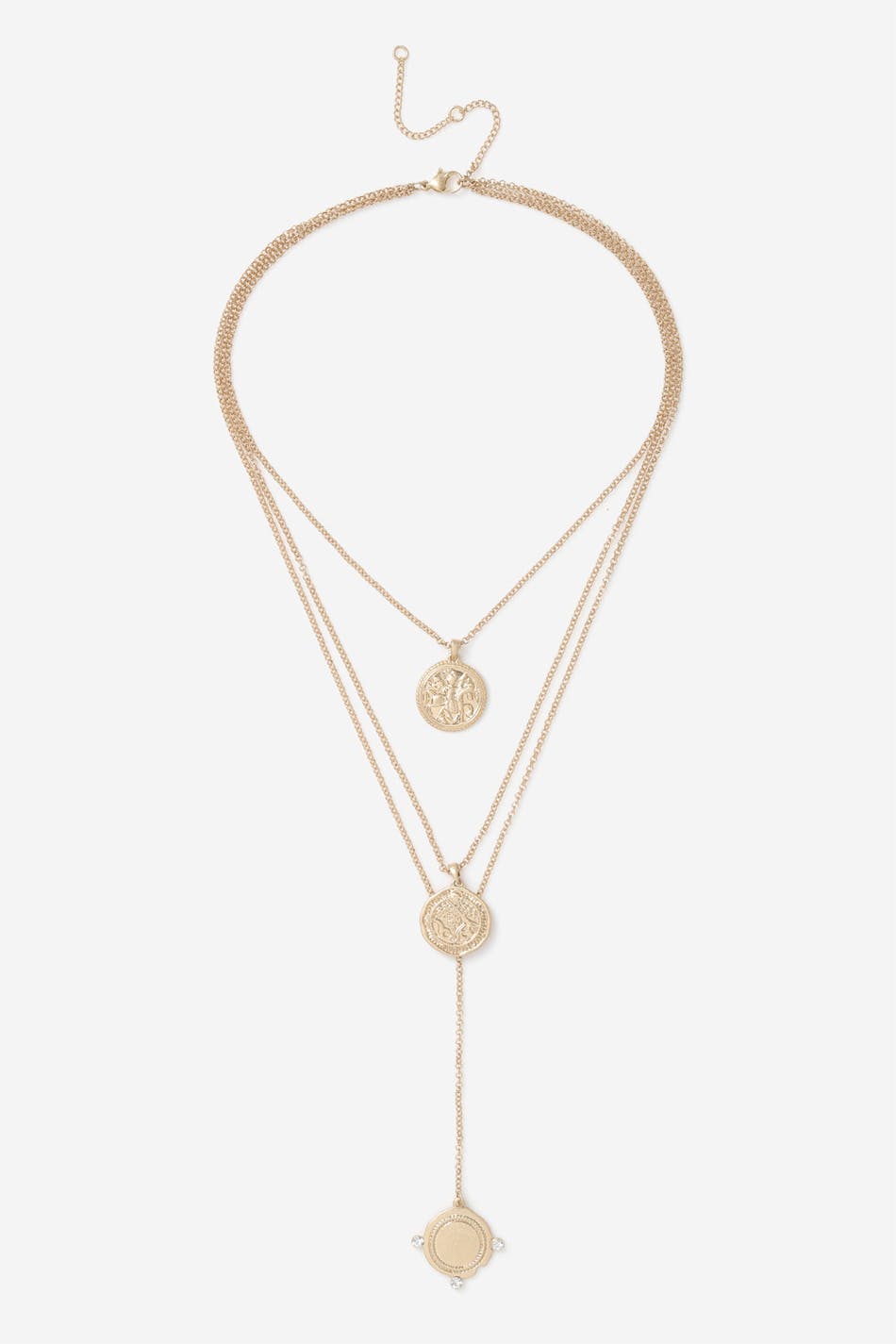 GOLD COIN Y MROW NECKLACE