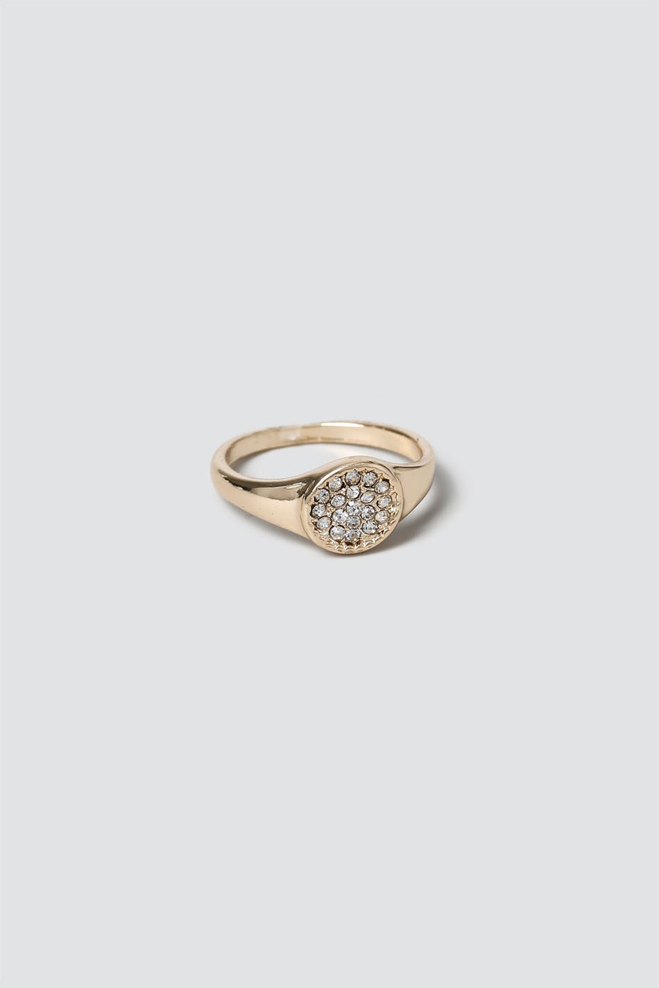 Gold Pave Signet Ring