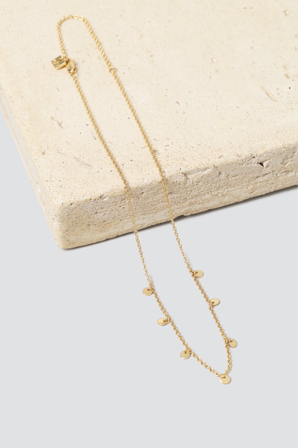 Real Gold Plated Charm Drop Necklace