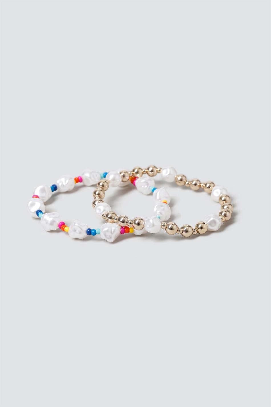 Bright Bead & Pearl Stretch Bracelet