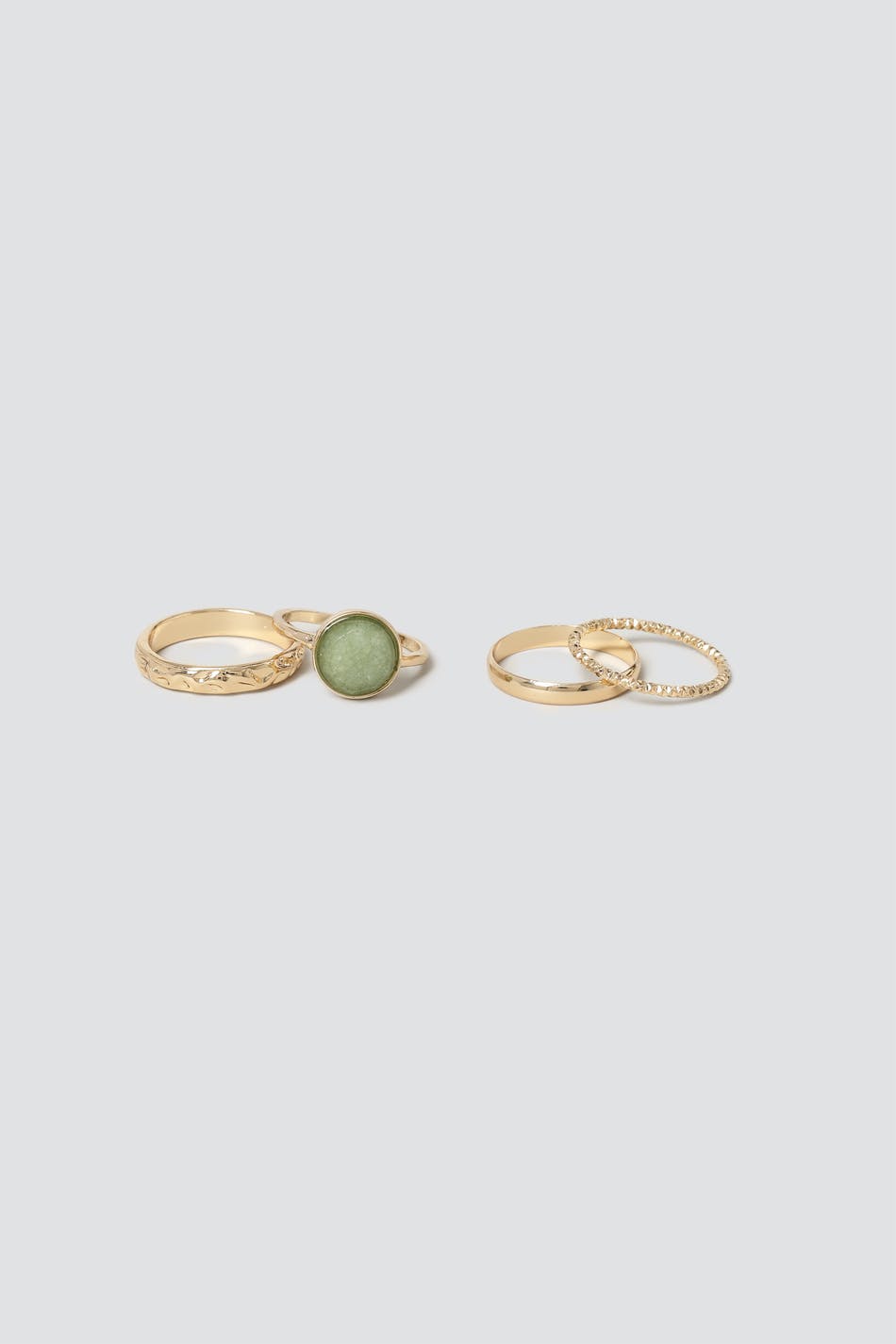 Recycled Green & Gold Ring Pack