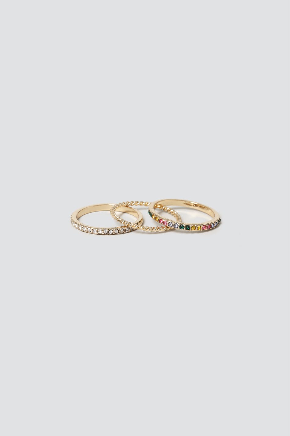 Recycled Refined Rainbow Pave Ring Pack