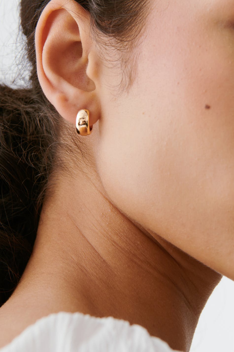 Gold small chunky hoops, Gina Tricot