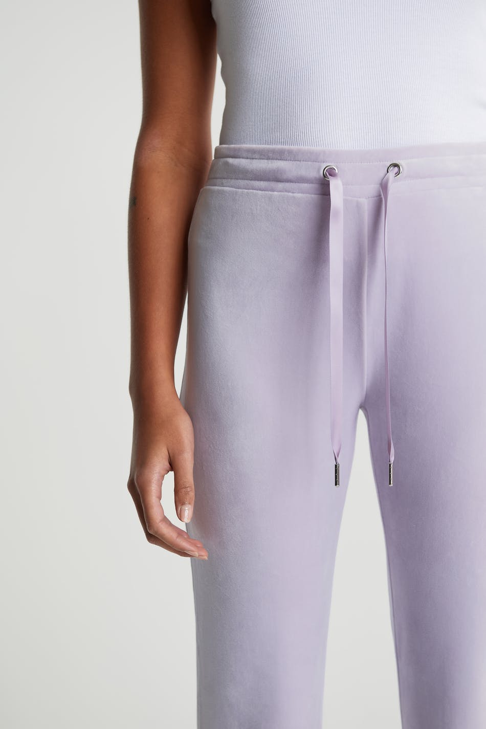 Y velour pants - Purple - Gina Tricot