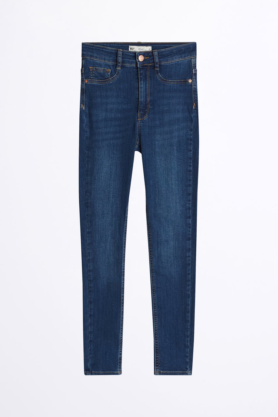 Molly petite high w jeans - Blue - Women - Gina Tricot