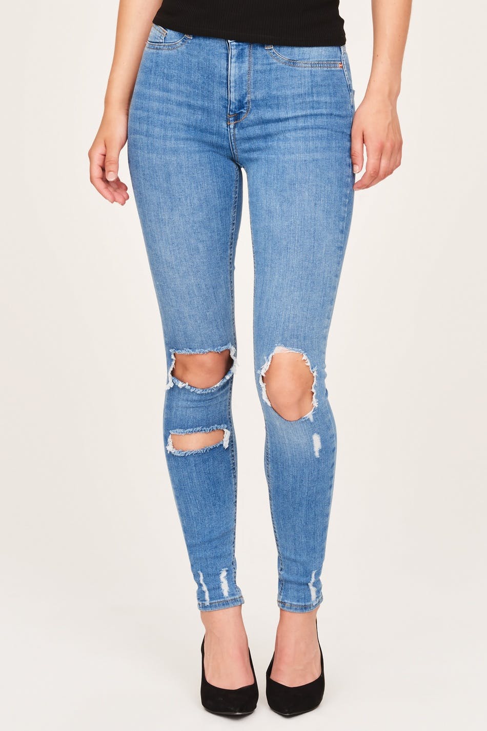 gina tricot molly destroyed jeans