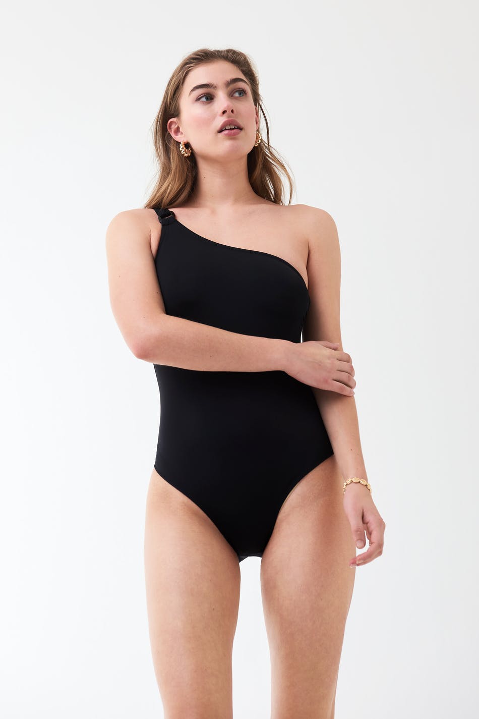 one shoulder swimsuit - Gina Tricot
