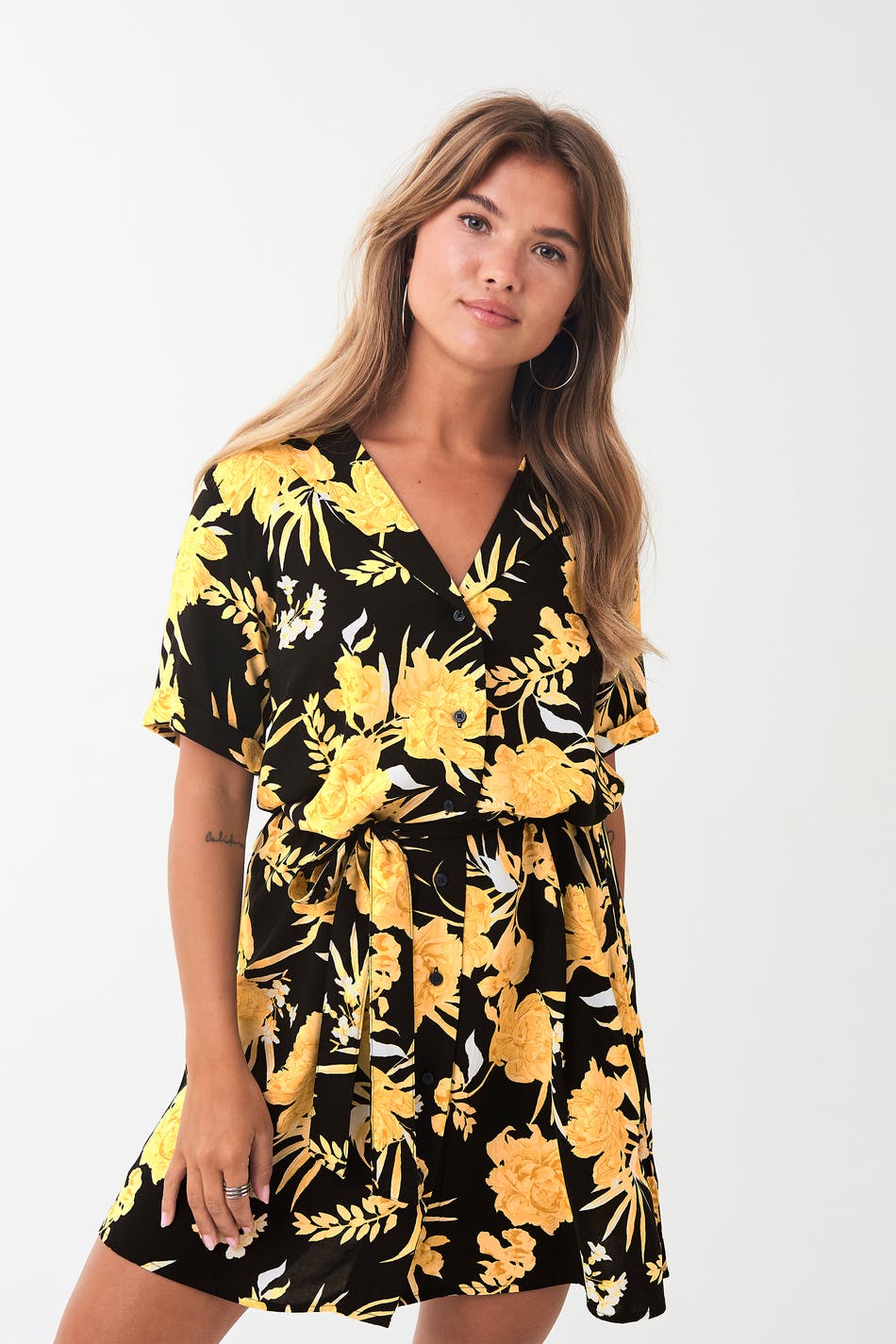 Blenda button cheap down dress