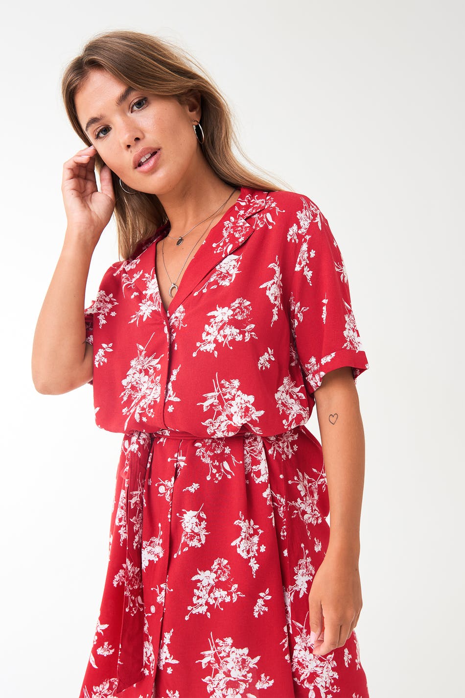 Blenda button cheap down dress