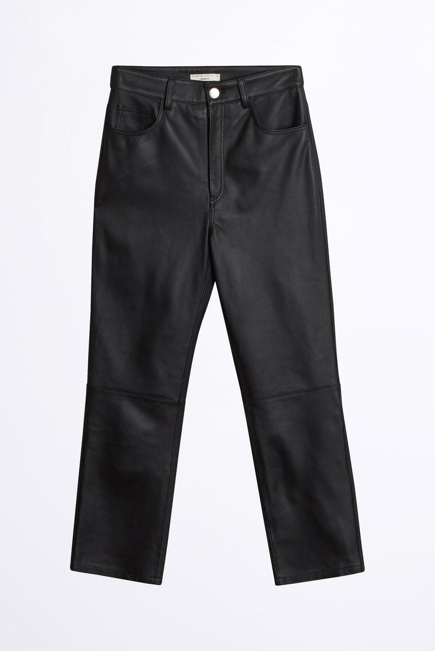 gina tricot leather pants