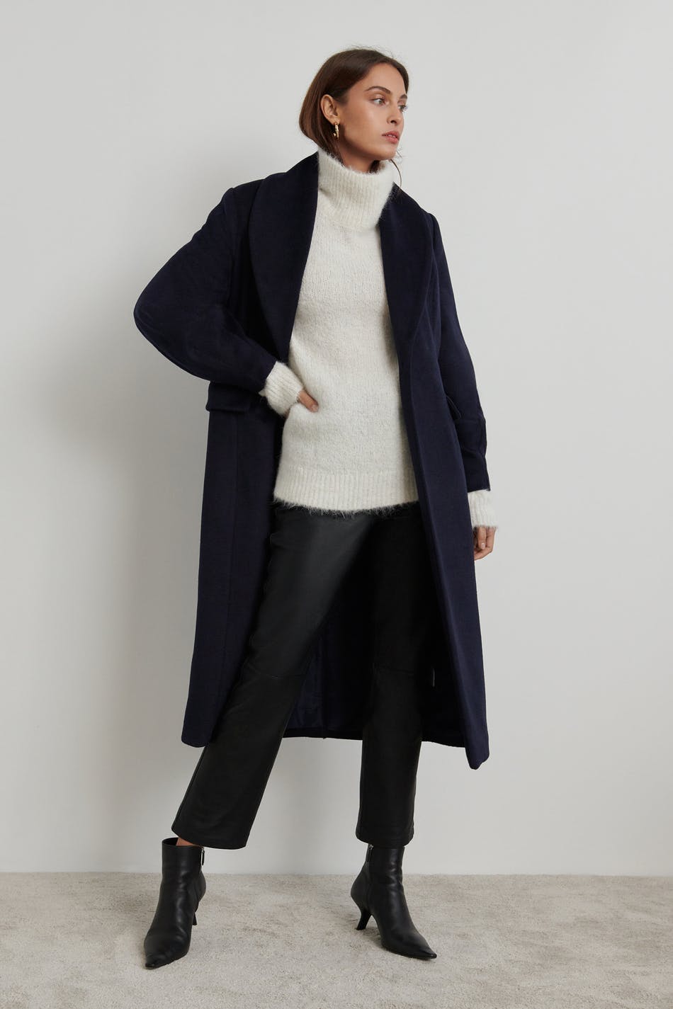 Georgie wool blend coat