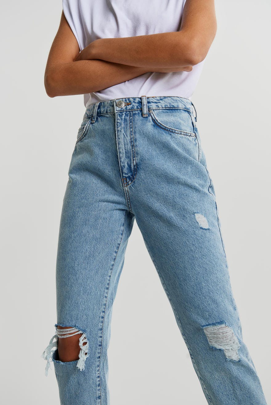 gina tricot ripped jeans