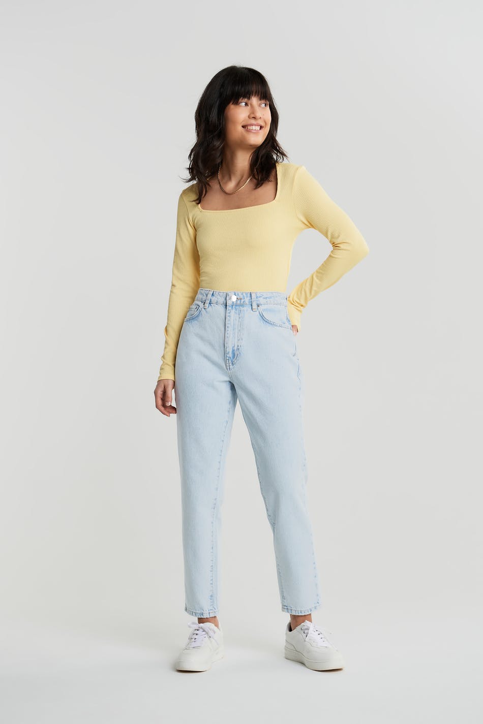 gina tricot dagny mom jeans petite