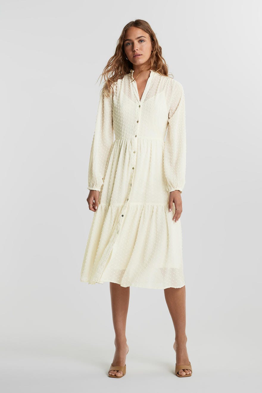 Kleid Midi Creme